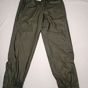 #1047 RAINS Unisex  Waterproof Rain Pants Elastic Waist